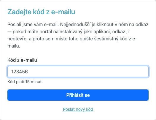 Přihlášení